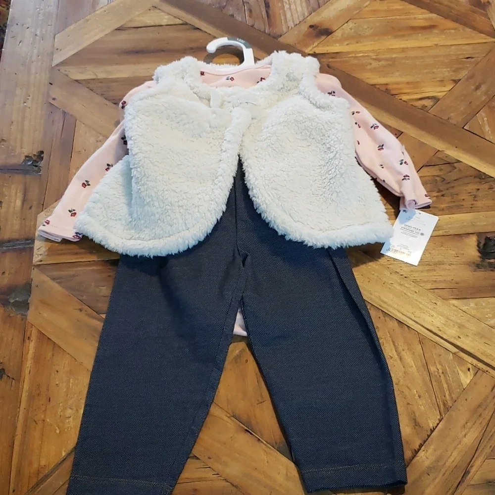 3 pc Carter's outfit Vest , leggings and 1 onies size 18 months
